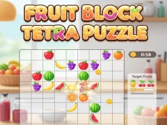 Xogo Fruit Block Tetra Puzzle en liña