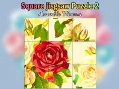 Xogo Square jigsaw Puzzle 2  Assemble Flowers en liña