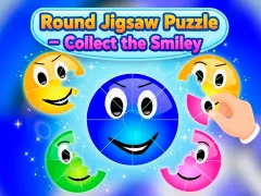 Xogo Round jigsaw Puzzle - Collect the Smiley en liña