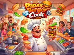 Xogo Papas Burger Cook en liña