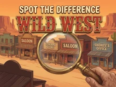 Xogo Spot The Difference Wild West en liña