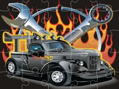 Xogo Hot Rod Jigsaw en liña