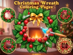 Xogo Christmas Wreath Coloring Pages en liña