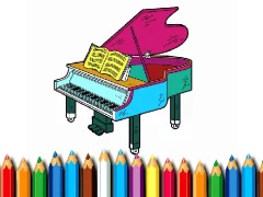 Xogo Back To School: Piano Coloring Book en liña