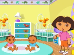 Xogo Dora the Explorer Dora's Playtime with the Twins en liña