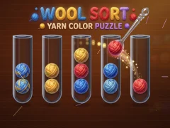 Xogo Wool Sort Yarn Color Puzzle en liña