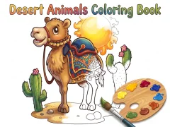 Xogo Desert Animals Coloring Book en liña