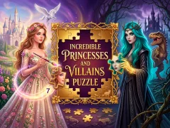 Xogo Incredible Princesses and Villains Puzzle en liña