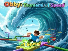 Xogo Obby: Tsunami +1 speed en liña
