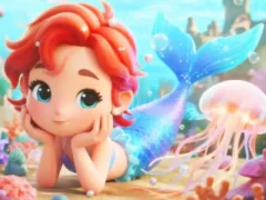 Xogo Jigsaw Puzzle: Chibi Mermaid Marshmallow Jellyfish en liña