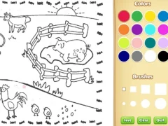 Xogo Farming Coloring Book For Kids en liña