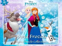 Xogo Anna Frozen Jigsaw Puzzle Collection en liña