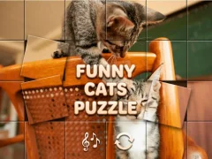 Xogo Funny Cats Puzzle en liña