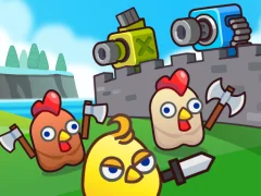 Xogo Merge Cannon: Chicken Defense en liña