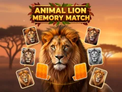 Xogo Animal Lion Memory Match en liña