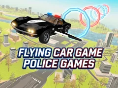 Xogo Flying Car Game Police Games en liña