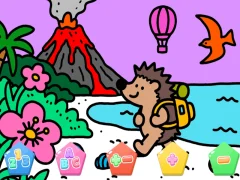 Xogo Color By Code Volcano Hedgehog en liña