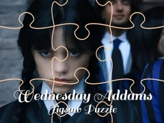 Xogo Wednesday Addams Jigsaw Puzzle en liña