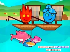 Xogo FireBoy And WaterGirl Go Fishing en liña