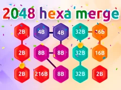 Xogo 2048 Hex Chain Merge en liña