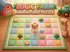 Xogo Logic Farm: Animal Grid Puzzle en liña