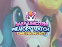 Xogo Baby Unicorn Memory Match & Hidden Objects en liña