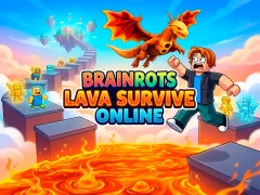 Xogo Brainrots Lava Survive Online en liña
