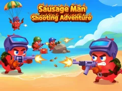 Xogo Sausage Man Shooting Adventure en liña
