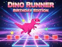 Xogo Dino Runner Birthday Edition en liña