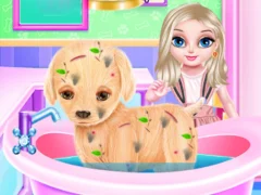 Xogo Baby Elsa Puppy Surgery en liña