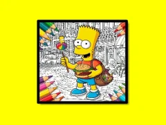 Xogo Back To School Simpsons Coloring Book en liña