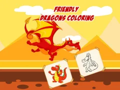 Xogo Friendly Dragons Coloring en liña