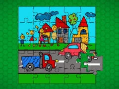 Xogo Stick Family Fun Time Jigsaw en liña
