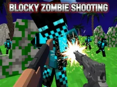 Xogo Blocky Zombie Shooting en liña