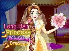 Xogo Long Hair Princess Wedding Dress up en liña