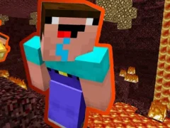 Xogo Noob Parkour: Nether en liña