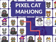 Xogo Pixel cat mahjong en liña