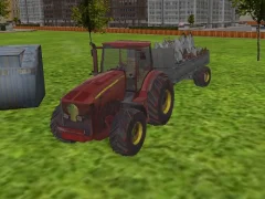 Xogo 3D city tractor garbage sim en liña