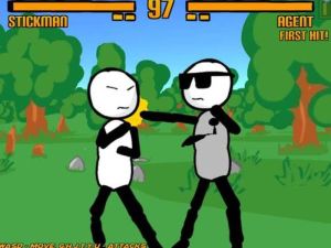 Xogo Pistola Stickman: menos loita en liña