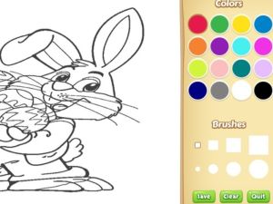 Xogo Libro para colorear de coelliño de Pascua para nenos en liña