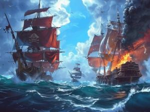 Xogo Buques piratas: construír e loitar en liña