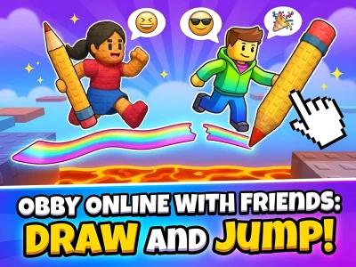 Xogo Obby online with friends: Draw and Jump! en liña