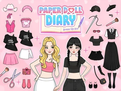 Xogo Paper Doll Diary: Dress Up DIY en liña