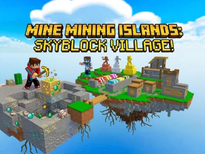 Xogo Mine Mining Islands: Skyblock Village! en liña