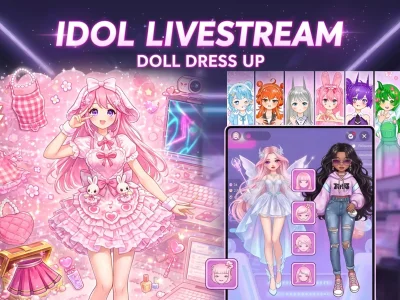 Xogo Idol Livestream: Doll Dress Up en liña