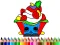 Xogo Back To School: Cake Coloring Book en liña