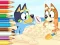 Xogo Coloring Book: Bluey On The Beach en liña