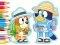 Xogo Coloring Book: Bluey Camping en liña