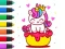 Xogo Coloring Book: Unicorn Cupcake en liña