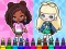Xogo Coloring Book: Aha World Sporty Girl en liña